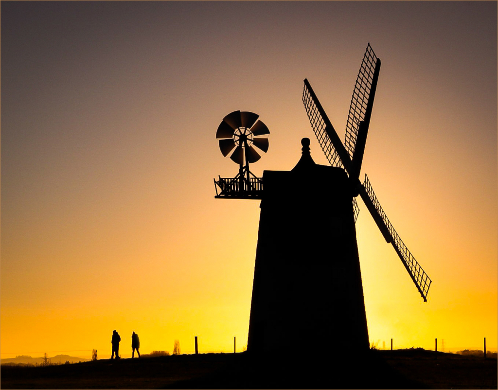 Windmill At Sunset by Antonia Thompson