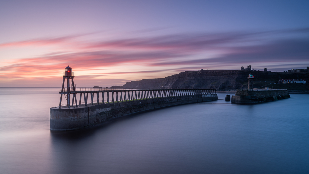 SUNRISE OVER WHITBY HARBOUR by Paul Burwood