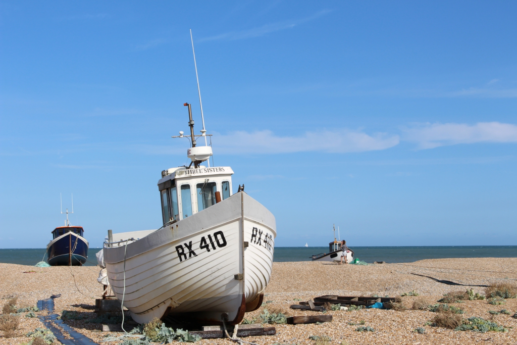 BOATS AT DUNGENESS by Alun Ball